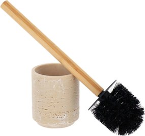 WC kefa Arva, krémová/s drevenými prvkmi