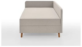 Béžová čalúnená jednolôžková posteľ s úložným priestorom 120x200 cm Cabana – Meise Möbel