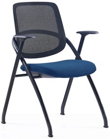 Konferenčná stolička MEET U20 modrá svetlá na kolieskách / klzákoch