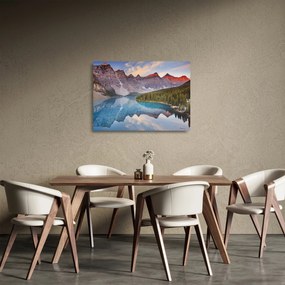 Sklenený obraz - Horská kanadská krajina (70x50 cm)