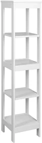 Aqualine Aqualine, ETIDE policový regál vysoký 36x152x36 cm, biela mat, ET156