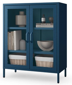 Vitrína GINA, 800 x 1015 x 400 mm, Modern: tmavomodrá farba