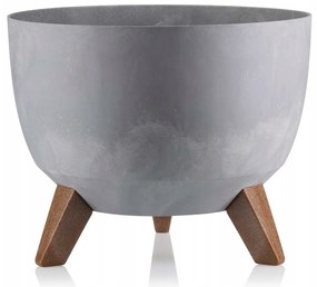 Kvetináč Rosa Linea 24x15 cm sivý betón