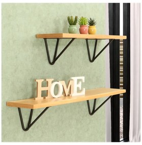 Polica na stenu s konzolou Dina 75 cm DUB