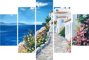 Obraz - Ulička pri mori (150x105 cm)