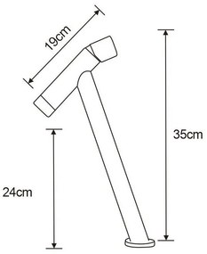 Mexen Astro vysoká umývadlová batéria, čierna, 746910-70