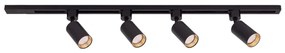 Bodové svietidlo do lištového systému TRACER, 4xGU10/10W/230V, 1 m, čierna