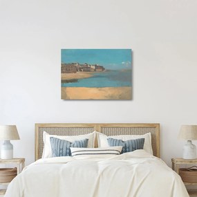 Sklenený obraz - Odilon Redon, Village by the Sea in Brittany, reprodukcia (70x50 cm)