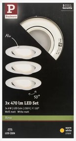 Paulmann 93449 - SADA 3xLED/6,5W IP23 Kúpeľňové podhľadové svietidlo NOVA 230V