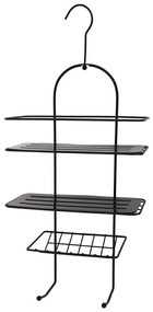 DekorStyle Kovová polica závesná čierna