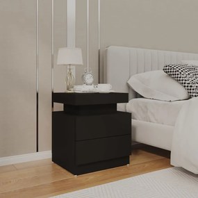 Nočný stolík čierny 45x35x52 cm drevotrieska 326850