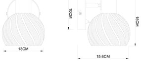 GLOBO WILLY 54025-1 Nástenné svietidlo