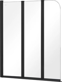 Besco Vaňová zástena PRIME BLACK 3 120140 (120x140 cm | Transparent)