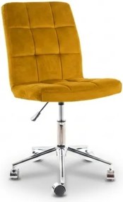 Žlté kancelárske kreslo Q-020 VELVET