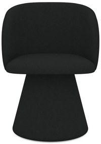 Čierne čalúnené jedálenské kreslo Maia – Makamii