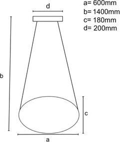 Brilagi - LED Stmievateľný luster na lanku COSMOWAVE LED/70W/230V 3000-6500K hnedá + DO