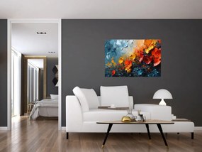 Obraz - Abstraktná maľba kvetov III. (90x60 cm)