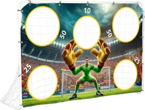 Futbalová bránka so stenou 180x61x122 cm