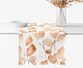 Goldea behúň na stôl teflónový - odtlačky listov 50x180 cm