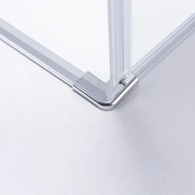 BPS-koupelny Štvorcový sprchový kút HYD-SK1190B 90x90 chróm/transparent + vanička HYD-SSV-RIKO čierna