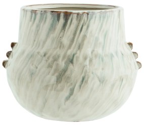 MADAM STOLTZ Keramický obal na kvety Off White 21 cm