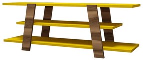 TV skrinka FLOWER 120 cm žltá/orech