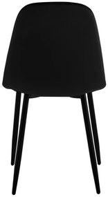 Jedálenská stolička ORLANDO zamatová, čierna
