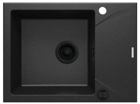 Deante ZQJ_G11A - Kuchynský drez EVORA 59x44 cm granit/metalický grafit