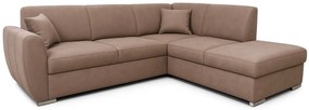 Rohová rozkladacia sedačka DOLORES LETTO P hnedá