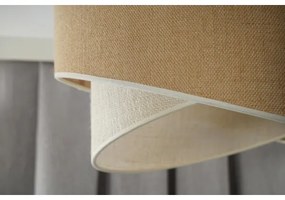 Duolla - Luster na lanku YUTE CELLO 1xE27/15W/230V pr. 45 cm hnedá/šedá