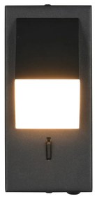 Matne čierne LED nástenné svietidlo Raglan – Trio