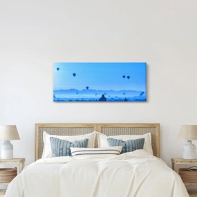 Obraz - Balóny nad krajinou (120x50 cm)
