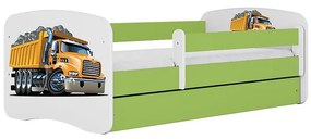 Detská Posteľ. Babydreams+Sz+M Zelená 80x180 - Nákladné auto