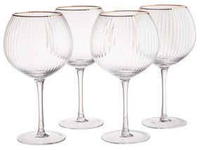 GOLDEN TWENTIES Sada pohárov na gin so zlatým okrajom 650 ml