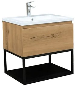 Kúpeľňová skrinka s umývadlom SAT B-Way dub mat BWAY60OAKU, 1 ks