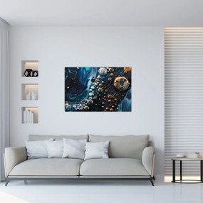 Obraz - Atramentové kvapky (90x60 cm)