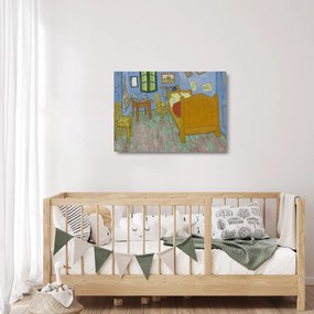 Sklenený obraz - Vincent van Gogh, The Bedroom, reprodukcia (70x50 cm)