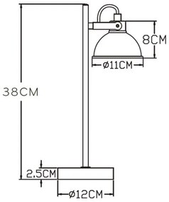 Lucide 45573/01/97 - Stolná lampa DAMIAN 1xGU10/35W/230V hnedá