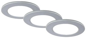 Brilo - SADA 3x LED Kúpeľňové podhľadové svietidlo LED/4W/230V IP44 strieborná