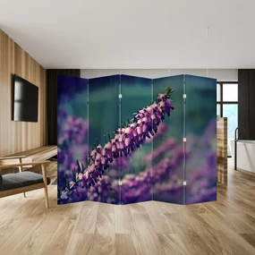 Paraván - Fialová kvetina (210x170 cm)