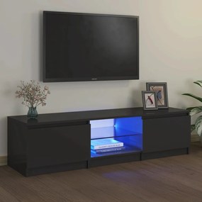 TV skrinka s LED svetlami sivá 140x40x35,5 cm