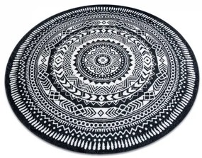 Okrúhly koberec FUN Napkin obrúsok - negru Veľkosť: kruh 120 cm