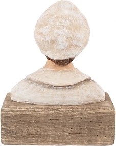 Dekorácia figúrka námorník s fajkou na podstavci Rustic - 16 * 8 * 20 cm