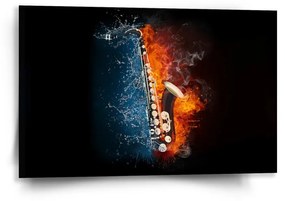 Sablio Obraz Ohnivý saxofón - 60x40 cm