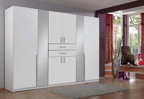 Šatníková skriňa Vanea, 270 cm, biela