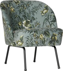 BePureHome Vogue zamatové dizajnové kreslo - Vzorovaná + sivá