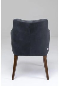 Mode stolička tmavosivá koža