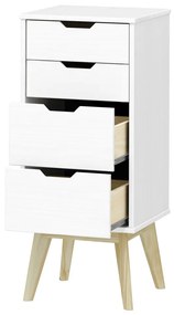 IDEA nábytok Komoda 2+2 zásuvky BONITO biely lak