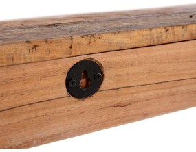 furniture-nabytek.cz - Masívna nástenná polica Oldwood z recyklovaného dreva, lakovaná, hnedá – 160 cm