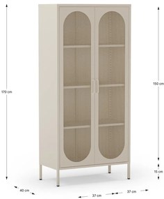 Krémová skrinka 80x170 cm Diora – Marckeric